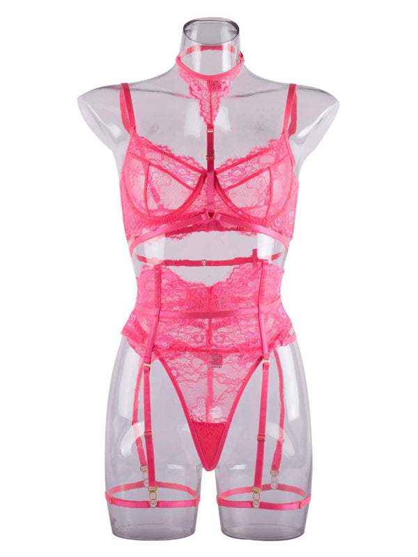 Sexy women's lace split underwear set