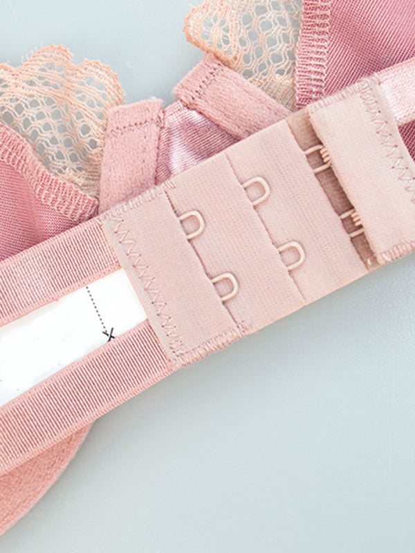 Sexy lingerie four-piece set, high-end sexy lingerie set, bra garter belt, thong