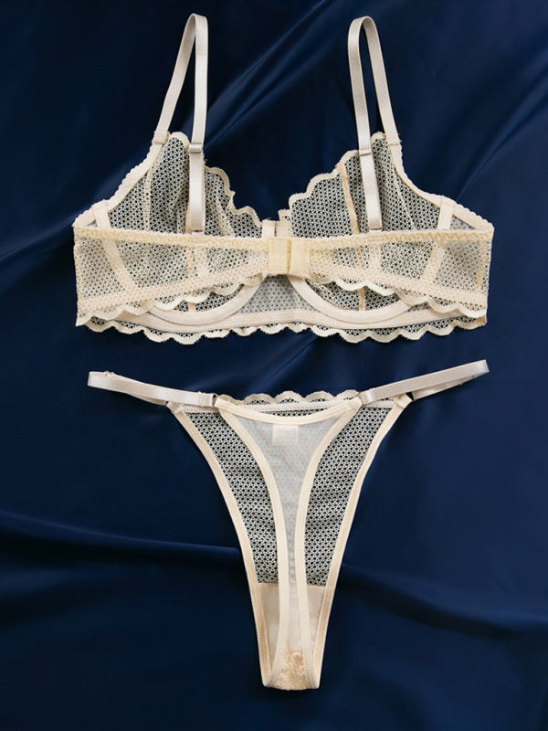 Sexy wave lace underwear set