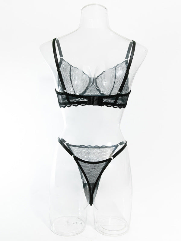 Sexy wave lace underwear set