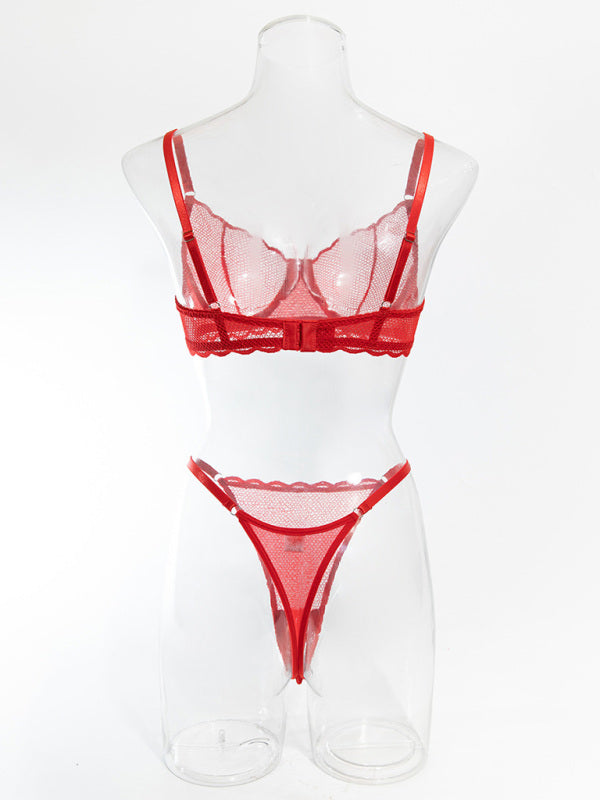 Sexy wave lace underwear set