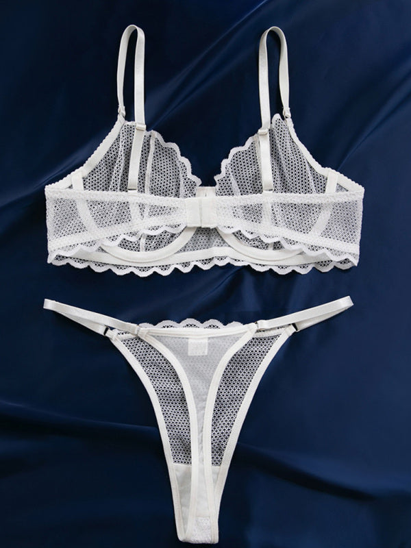 Sexy wave lace underwear set