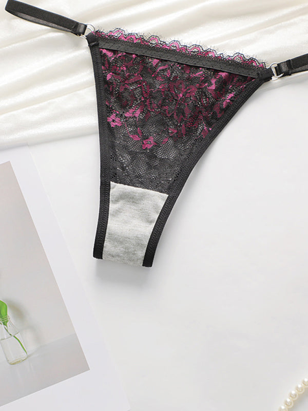 Thin lace underwear set