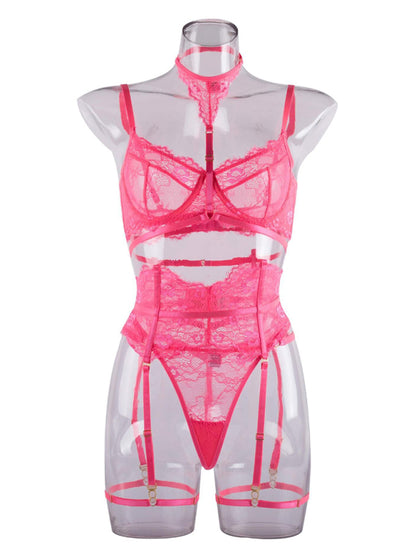 Sexy women's lace split underwear set