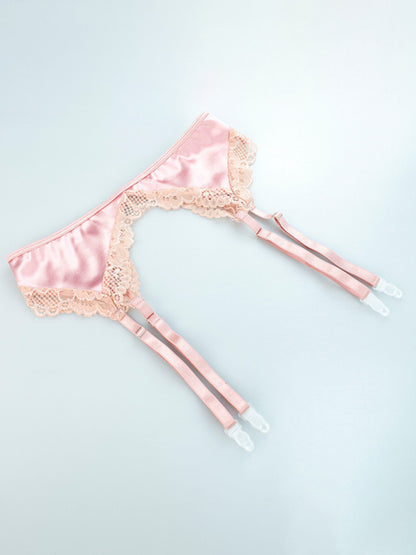 Sexy lingerie four-piece set, high-end sexy lingerie set, bra garter belt, thong