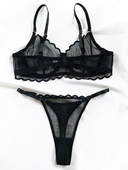 Sexy wave lace underwear set