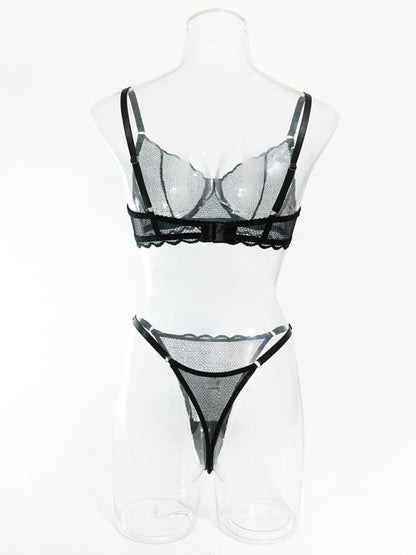 Sexy wave lace underwear set