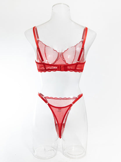 Sexy wave lace underwear set