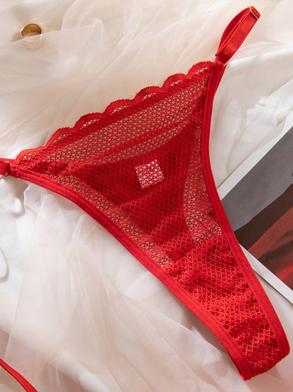 Sexy wave lace underwear set