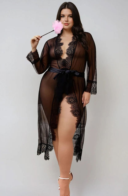 YesX YX734Q  Lacey Black Robe